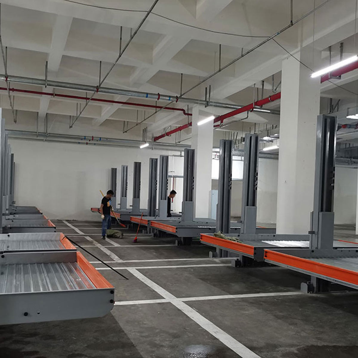 中江升降橫移式立體車庫的結構框架